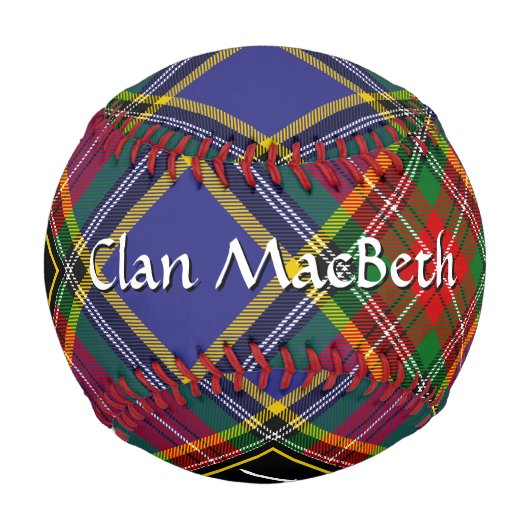 Balle De Baseball Clan MacBeth Tartan Baseball (Devant)