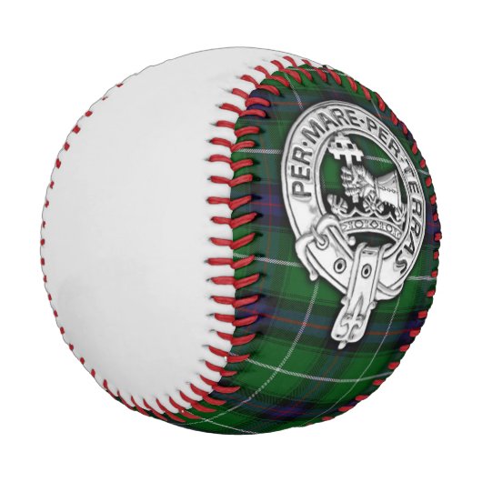 Balle De Baseball Clan MacDonald de Isles Crest & Tartan (Angle)