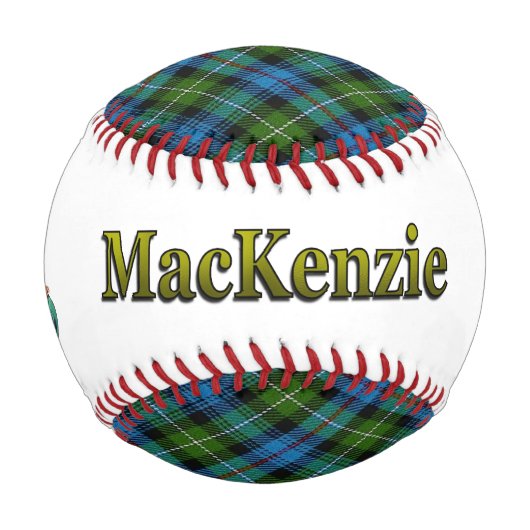 Balle De Baseball Clan MacKenzie Scottish Tartan Dreams Baseball (Devant)