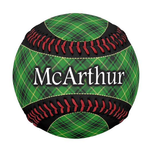 Balle De Baseball Clan McArthur MacArthur Scottish Tartan (Devant)