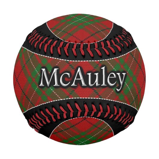 Balle De Baseball Clan McAuley MacAulay Scottish Dream Tartan (Devant)
