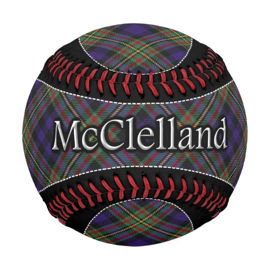 Balle De Baseball Clan McClelland MacLellan Scottish Dream Tartan (Devant)
