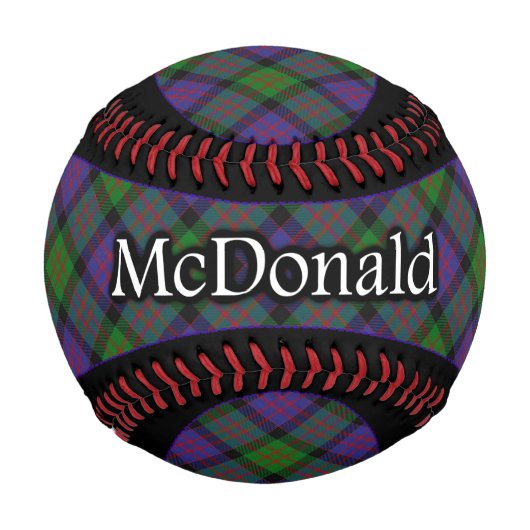 Balle De Baseball Clan McDonald MacDonald Scottish Tartan (Devant)