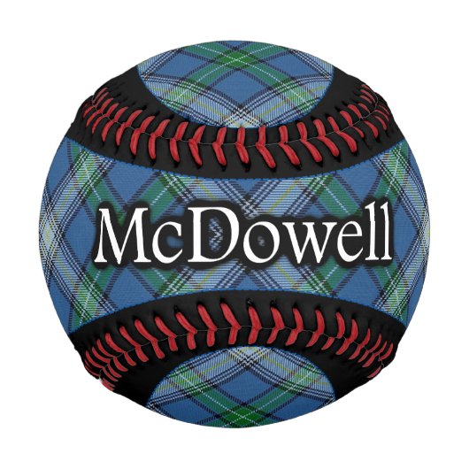 Balle De Baseball Clan McDowell MacDowall Scottish Tartan (Devant)