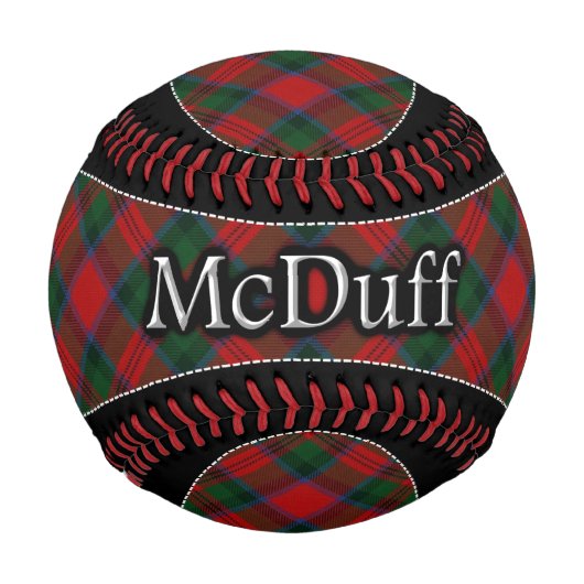 Balle De Baseball Clan McDuff MacDuff Scottish Dream Tartan (Devant)