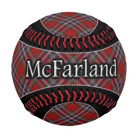 Balle De Baseball Clan McFarland MacFarlane Scottish Dream Tartan (Devant)