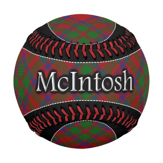 Balle De Baseball Clan McIntosh MacKintosh Scottish Dream Tartan (Devant)