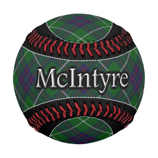 Balle De Baseball Clan McIntyre MacIntyre Scottish Dream Tartan (Devant)