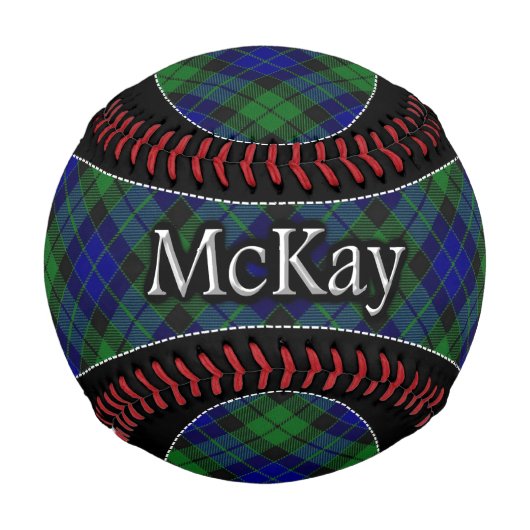 Balle De Baseball Clan McKay MacKay Scottish Dream Tartan (Devant)