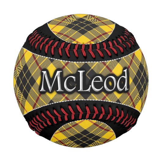 Balle De Baseball Clan McLeod MacLeod Scottish Dream Tartan (Devant)