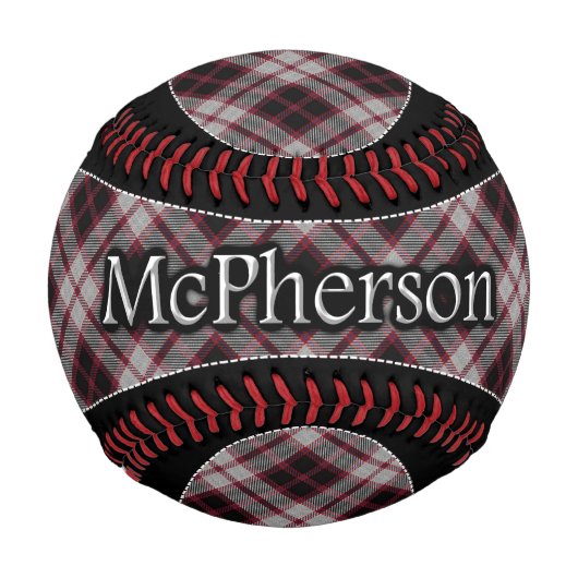 Balle De Baseball Clan McPherson MacPherson Scottish Dream Tartan (Devant)