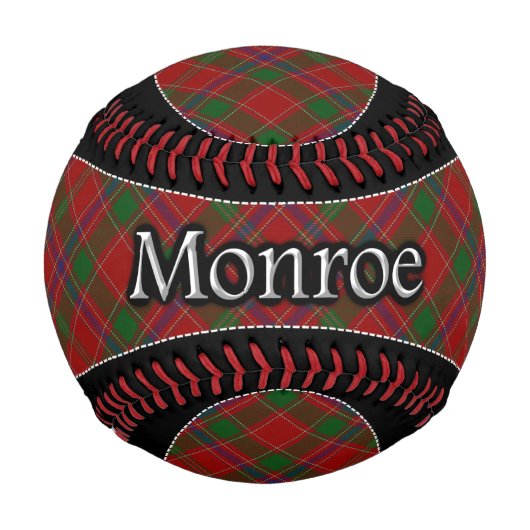 Balle De Baseball Clan Monroe Munro Scottish Dream Tartan (Devant)