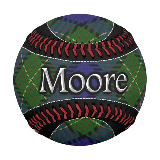 Balle De Baseball Clan Muir Moore Scottish Dream Tartan (Devant)