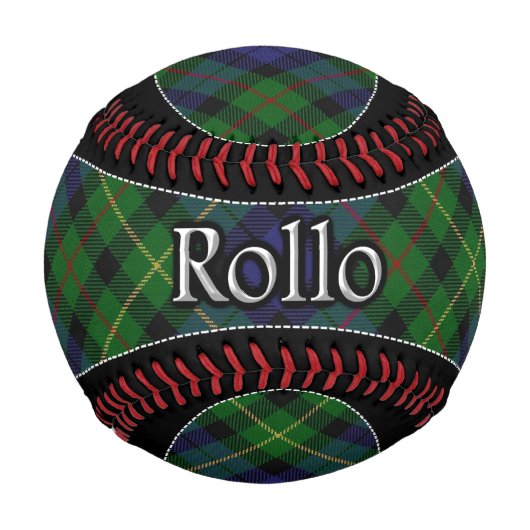 Balle De Baseball Clan Rollo Scottish Dream Tartan (Devant)