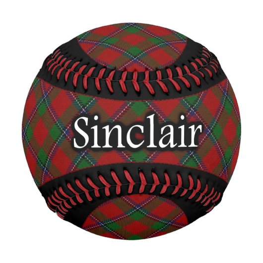 Balle De Baseball Clan Sinclair Scottish Tartan (Devant)