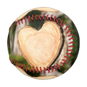 Balle De Baseball coeur en bois