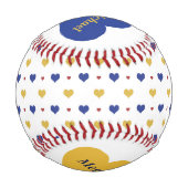 Balle De Baseball Coeurs d'équipe Personnalisés nouvellement mariés (Dos)