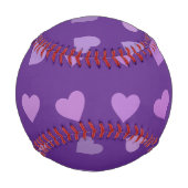 BALLE DE BASEBALL COEURS PASTEL PURPLE (Dos)