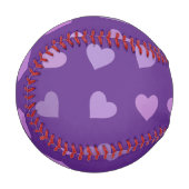 BALLE DE BASEBALL COEURS PASTEL PURPLE (Devant Gauche)
