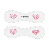 Balle De Baseball Coeurs Rouge Et Rose | Ajouter Votre Nom (Panneaux)