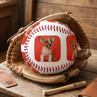 Balle De Baseball Collage de 8 photos personnalisé de l'image de vot