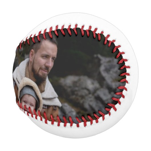 Balle De Baseball Collage de photos de baseball Script pour la fête (Devant Droite)