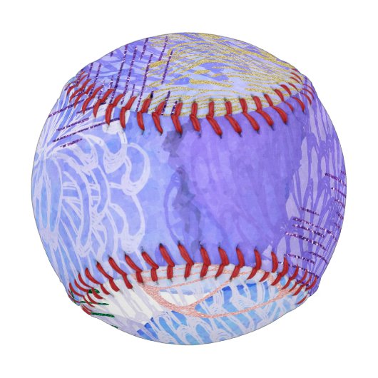 Balle De Baseball Conception abstraite violette (Devant)