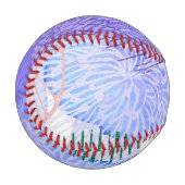 Balle De Baseball Conception abstraite violette (Devant Gauche)