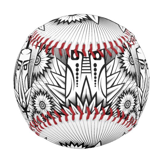 Balle De Baseball Conception artistique tribale (Devant)
