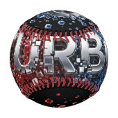 Balle De Baseball Conception chrome TURBO futuriste 3D (Dos)