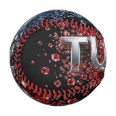 Balle De Baseball Conception chrome TURBO futuriste 3D (Devant Gauche)