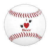 Balle De Baseball Conception J'aime la bière (Dos)