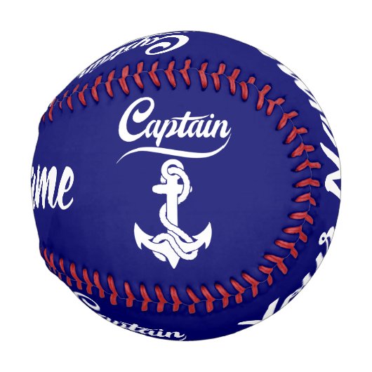 Balle De Baseball Conception nautique d'ancre de voilier capitaine (Devant Droite)