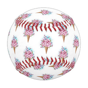 Balle De Baseball Cône rose Sakura crème glacée gaufre