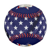 Balle De Baseball Cool Bald Eagle, Drapeau Américain, Star (Dos)