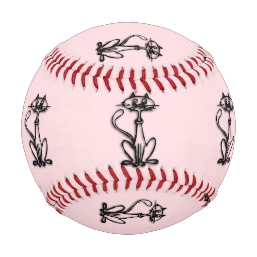 Balle De Baseball Cool Chat rose (Dos)