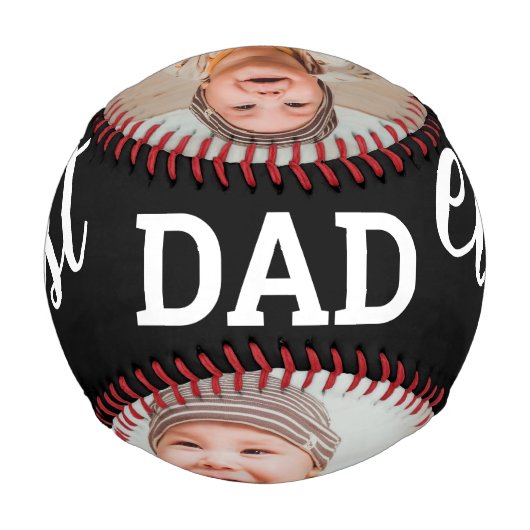 Balle De Baseball Cool Meilleur papa Jamais Photo Collage (Dos)