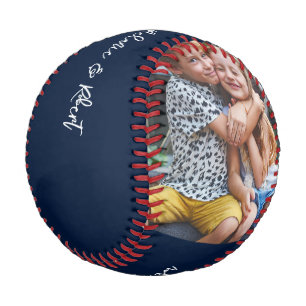 Balle De Baseball Cool Papa Fête des pères Enfants Photos Personnali