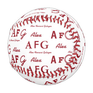 Balle De Baseball cool typographie motif de noms personnalisés