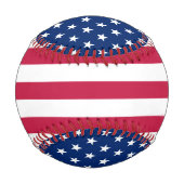 Balle De Baseball Cool USA Amérique Drapeau Étoiles 4 juillet (Dos)