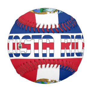 Balle De Baseball Costa Rica Drapeau et armoiries patriotique