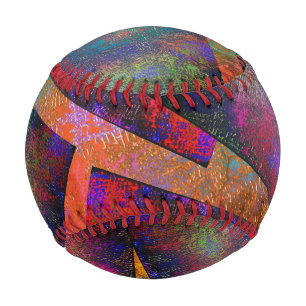 Balle De Baseball Couche d'images rustiques irrégulières