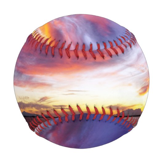 Balle De Baseball Coucher de soleil époustouflant (Dos)