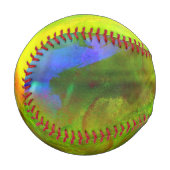 Balle De Baseball couleur abstrait transparent arrière - plan vert, (Devant Gauche)