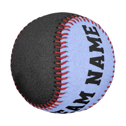 Balle De Baseball Couleur seule - noir et bleu clair (Angle)
