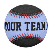 Balle De Baseball Couleur seule - noir et bleu clair (Devant)