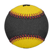 Balle De Baseball Couleur seule - noir et jaune foncé (Dos)