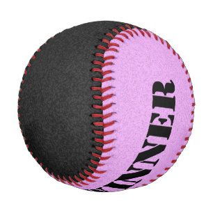 Balle De Baseball Couleur seule - noir et rose clair