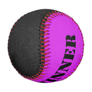 Balle De Baseball Couleur seule - noir et rose foncé