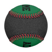 Balle De Baseball Couleur seule - noir et vert foncé (Dos)